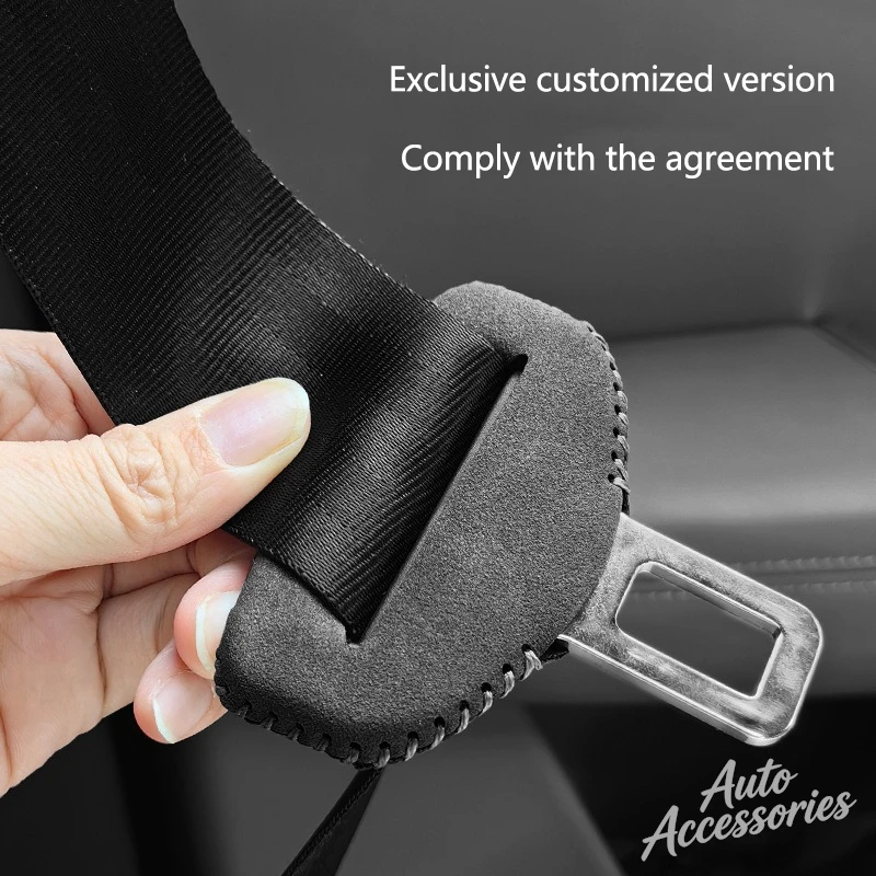 Car Seat Safety Belt Lock Buckle Protection Cover Suede Accessories For BMW M Sport M2 M3 M4 M5 M6 E46 E90 E60 E39 E36 F20 X3 X6 - view 5