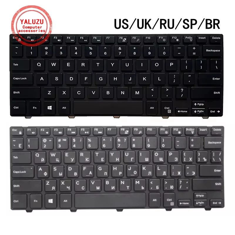 US/UK/RU/SP/BR NEW Laptop Keyboard For Dell Inspiron 14 14C 14CR 14M 14MR 1528 3441 3442 M5455 Latitude 3450 3460 3470 3480 P49G