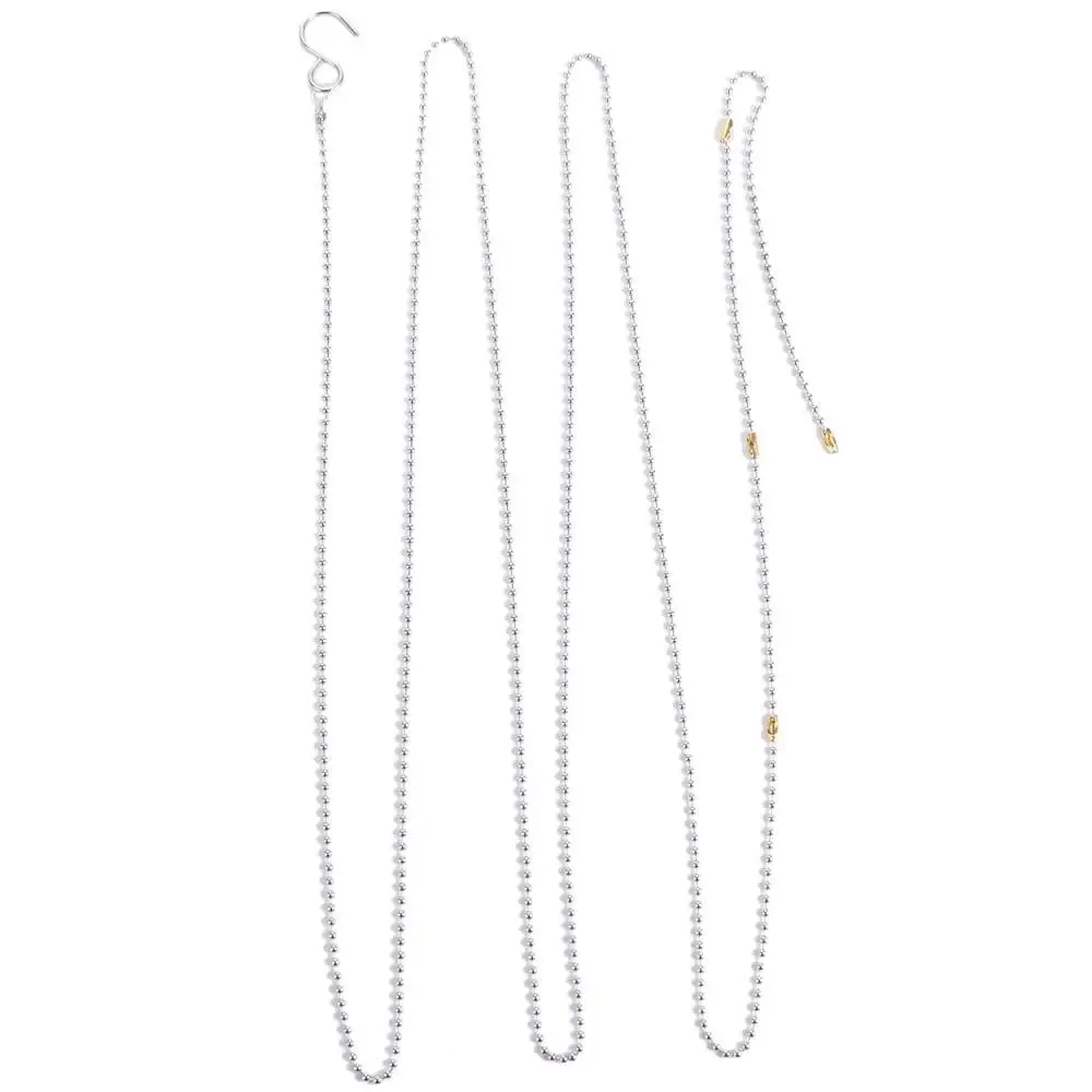 2.5m/8.2ft Volleyball Net Height Chain Gold Silver with Hooks Volleyball Measure Chain Standard Compact Measure Equipment