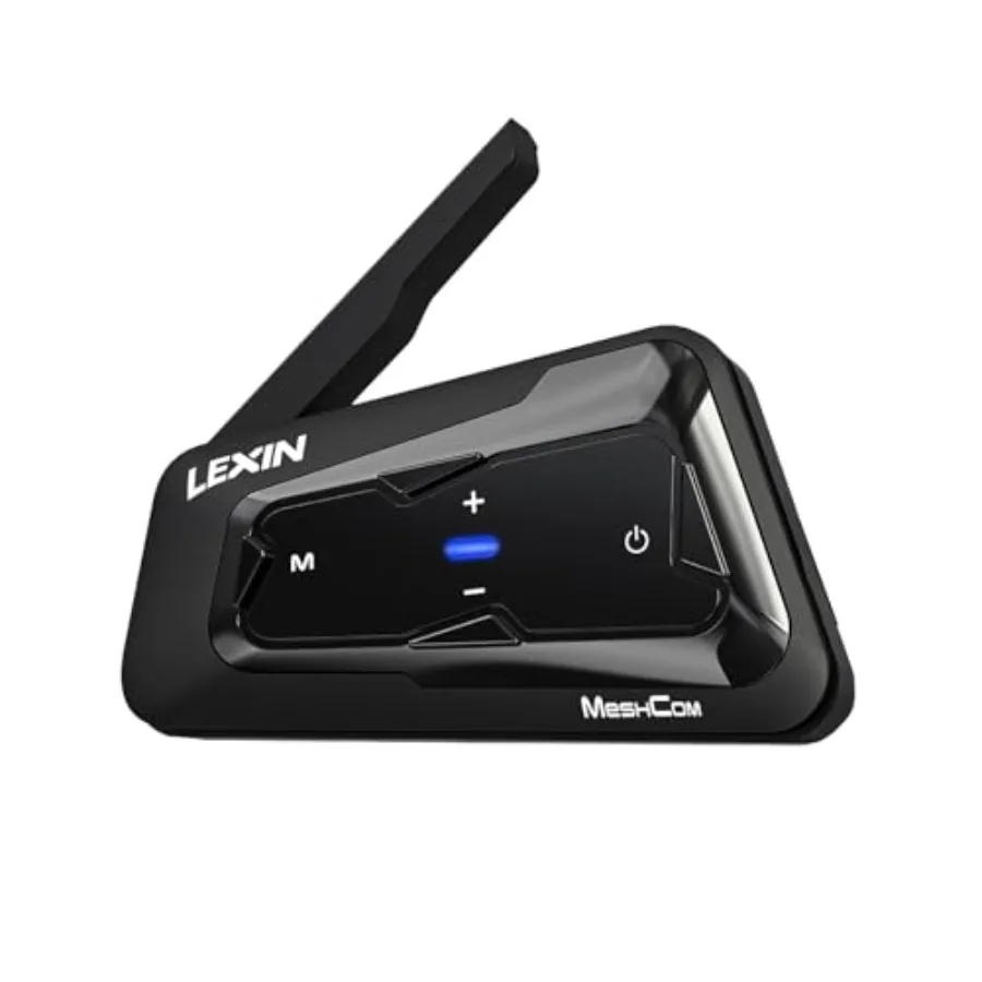 

Motorcycle helmet communication system for group riding mesh network compatible black 24-rider connectivity with audio multitas