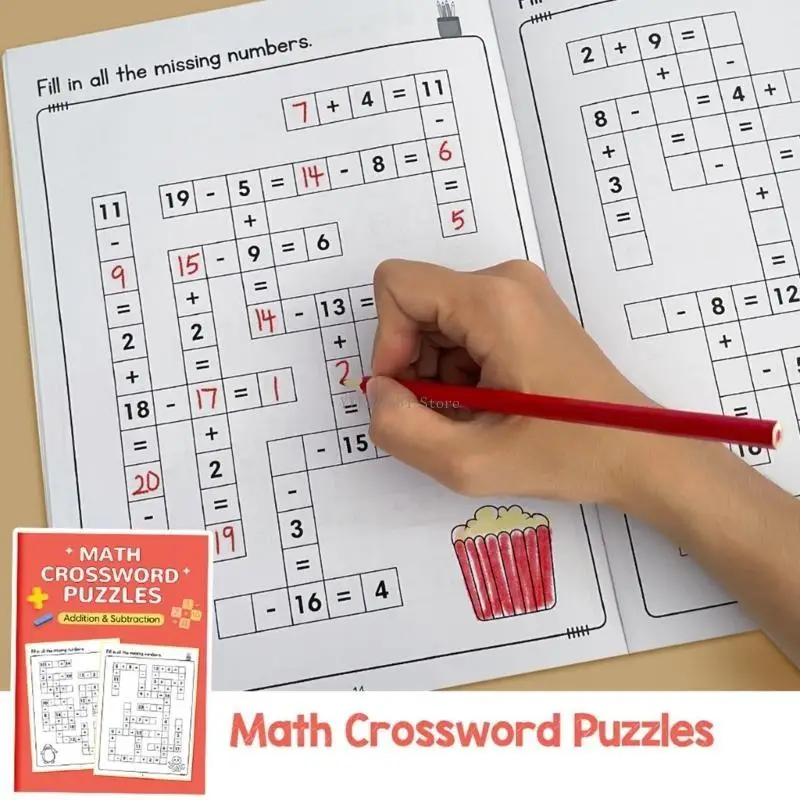  Fraction Operation Exercise Book with 32 Page Coloring Paper for Children Preschooler Creative Learning