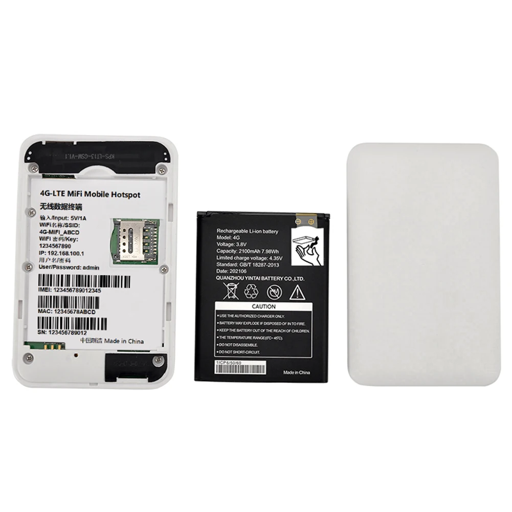 4G Lte WiFi Router Wireless 150Mbps Hotspot with SIM Card Slot Chip Portable Modem Router 2100mAh Mini Mobile Hotspot Plug&Play