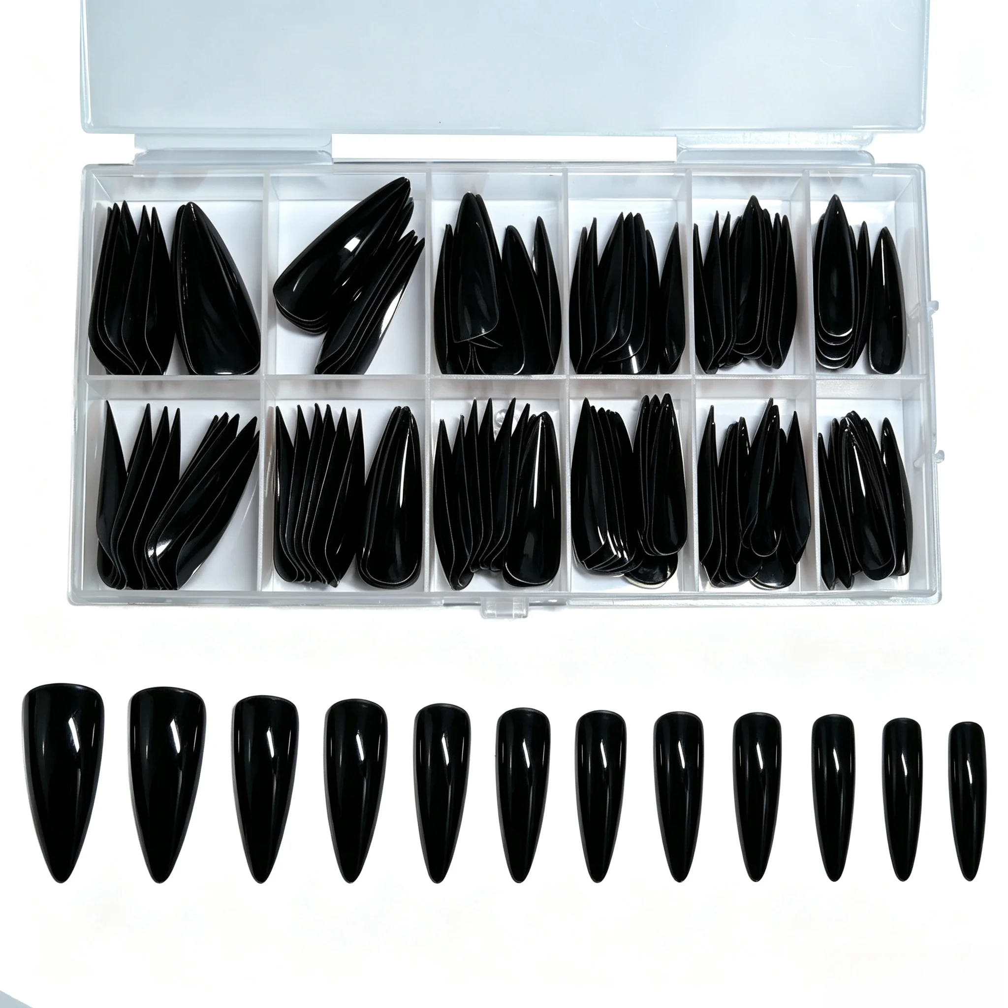120 Stück Langlebige Verlängerungs-Kunstnagelspitzen Vollabdeckende Nagelspitzen Künstliche Fingernägel UV-Gel-Lack Schnelle Aufbauform Maniküre-Werkzeug – Detail 9