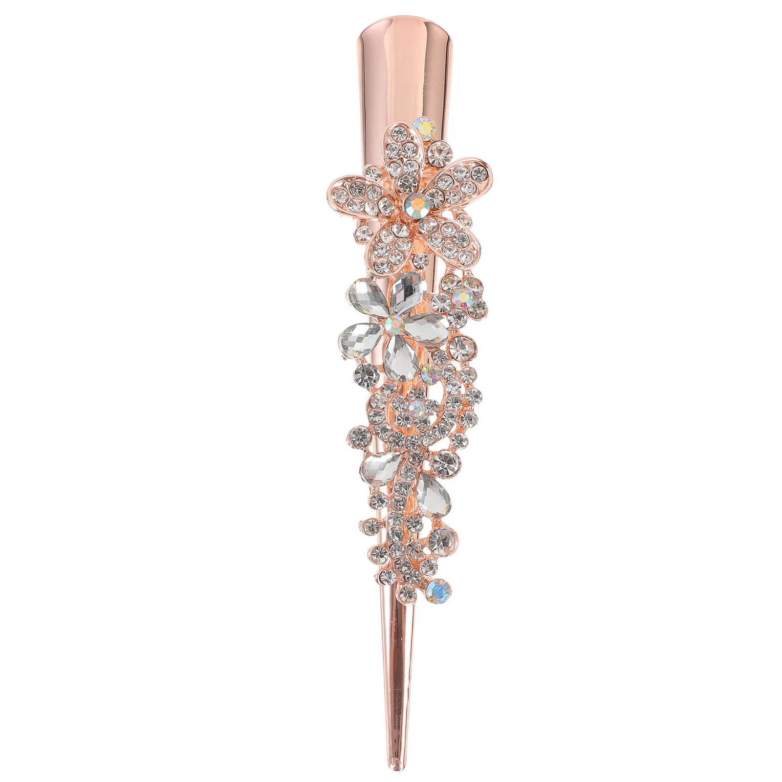 

Crystal Hairpin White Large Clips Vintage Metal Accessories Girls Women Prom Hairstyling Retro Barrettes Hairpins