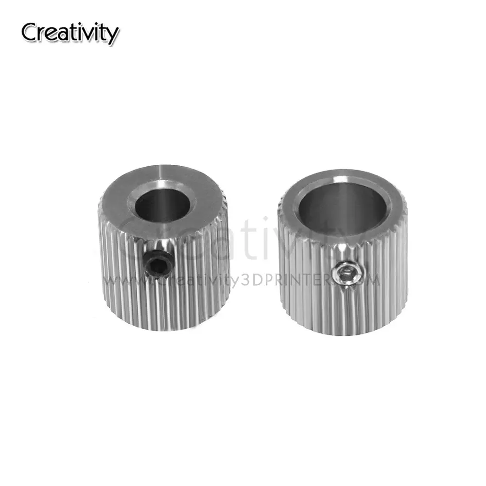 2PCS MK7 MK8 Extruder Gear 26/36/40 teeth Gear For 1.75mm/3.0mm Teeth Brass Stainless Steel Drive Feeding 3D Printer Extruder