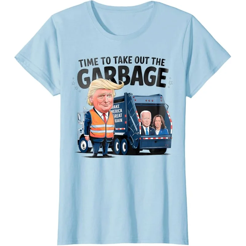 Garbage For Trump 2024 Funny Time To Take Out Garbage Biden T-Shirt