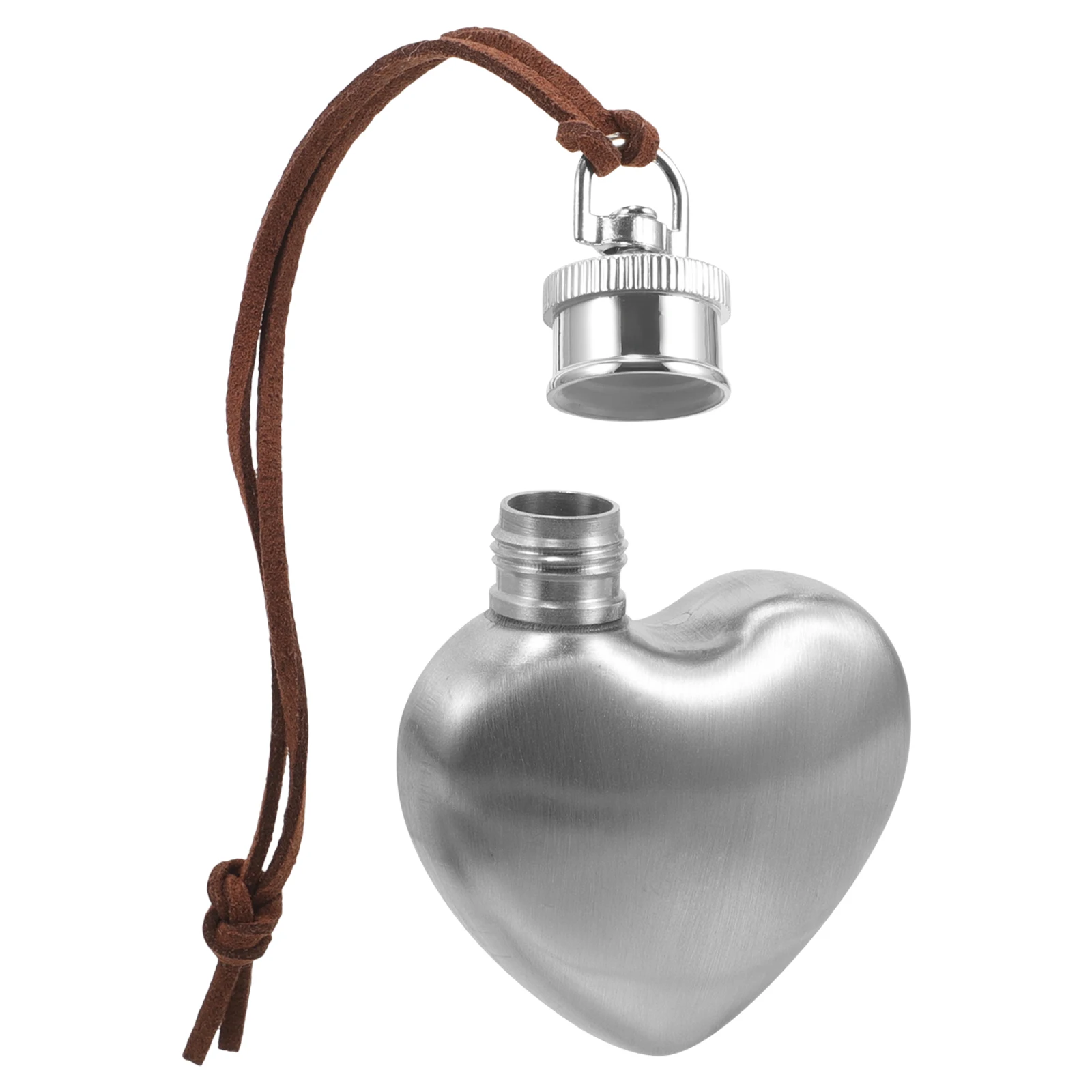 

Creative Heart Shaped Flask Stainless Steel Portable Liquor Container for Men Women Outdoor Lightweight