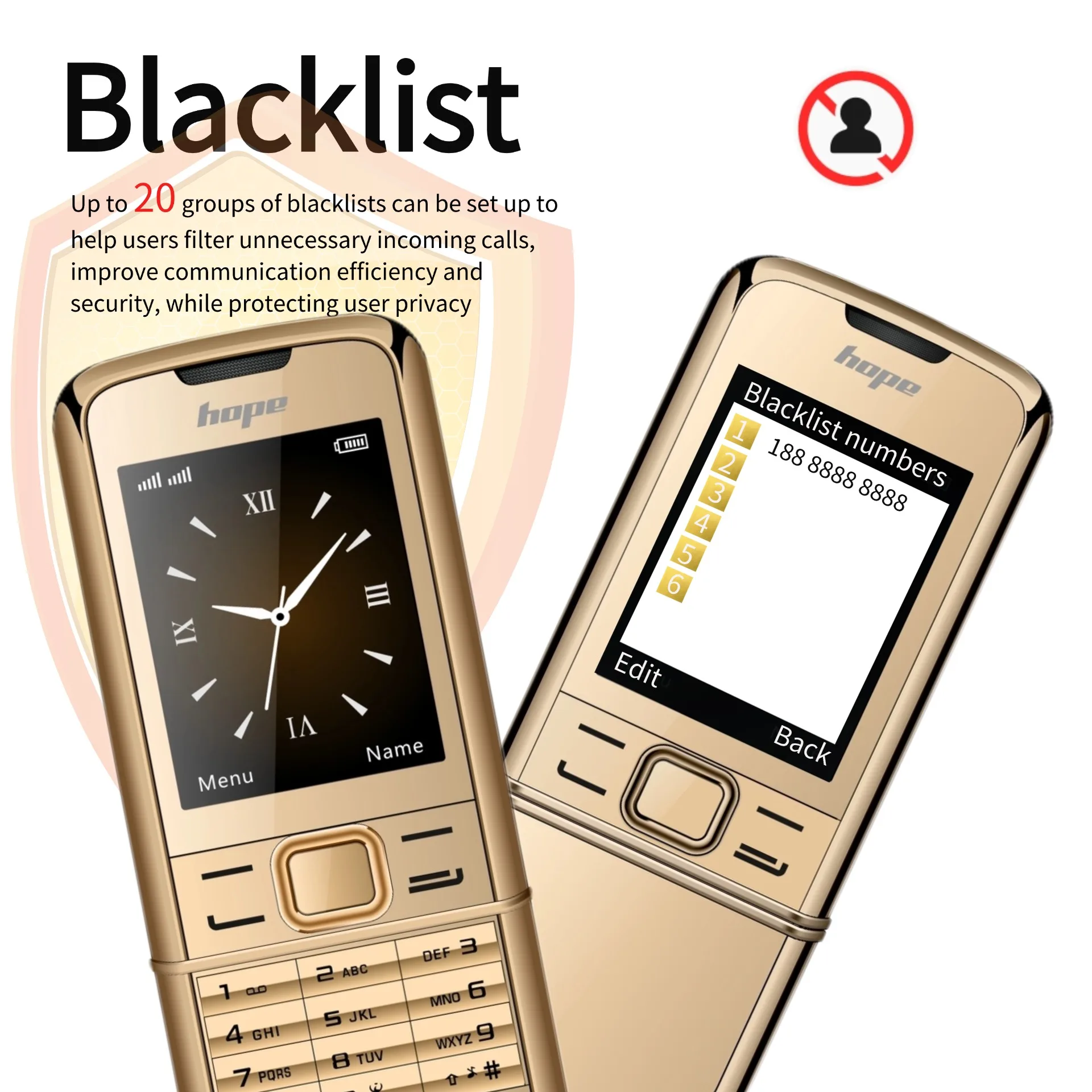 8800 Classic Retro Slider Senior Phone Dual SIM Metal Body Speed Dial Blacklist Durable Elderly Mobile Phone Big Button Luxury
