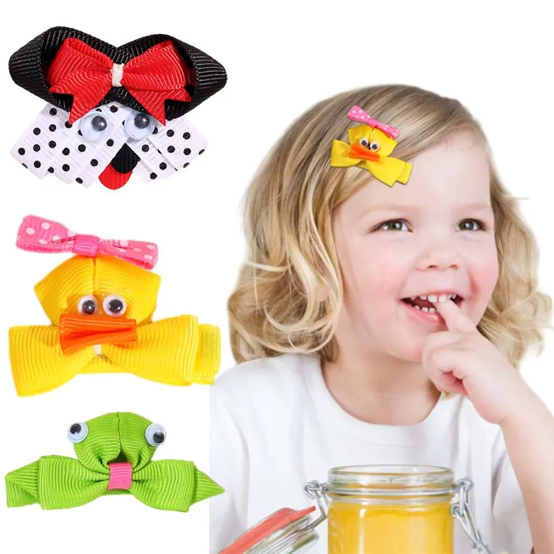 

ncmama 2/1Pcs Cartoon Yellow Duck Flamingo Hair Clips Cute Frog Hairpin Girls Hair Accessories Kids Barrettes Boutique Headwear