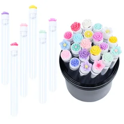 20pcs Diamond Eyebrow Brush Empty Tube Disposable Eyelash Brush Reusable Crystal Eyelash Brush Replaceable Dust-proof Makeup Set