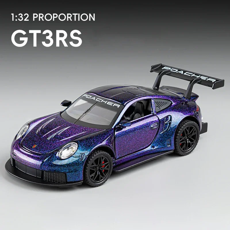 1:32 Porsche 911 GT3 RS Alloy Model Car Toy Diecasts Metal Casting Sound and Light Car Toys For Children Vehicle