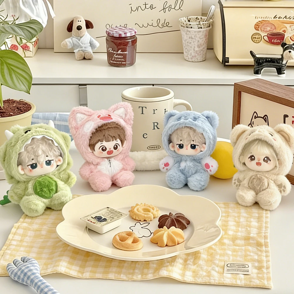 20cm Plush Doll Clothes Cute Animal Series Onesie Outfit New Cartoon Style Costume for Stuffed Toy Accessories