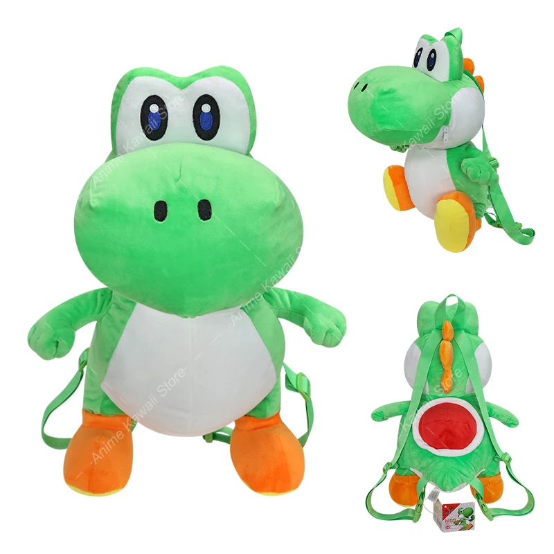 Game Super Mario Yoshi Plush Backpack Stuffed Toy Soft Cute Baby School Bag Children Birthday Gifts