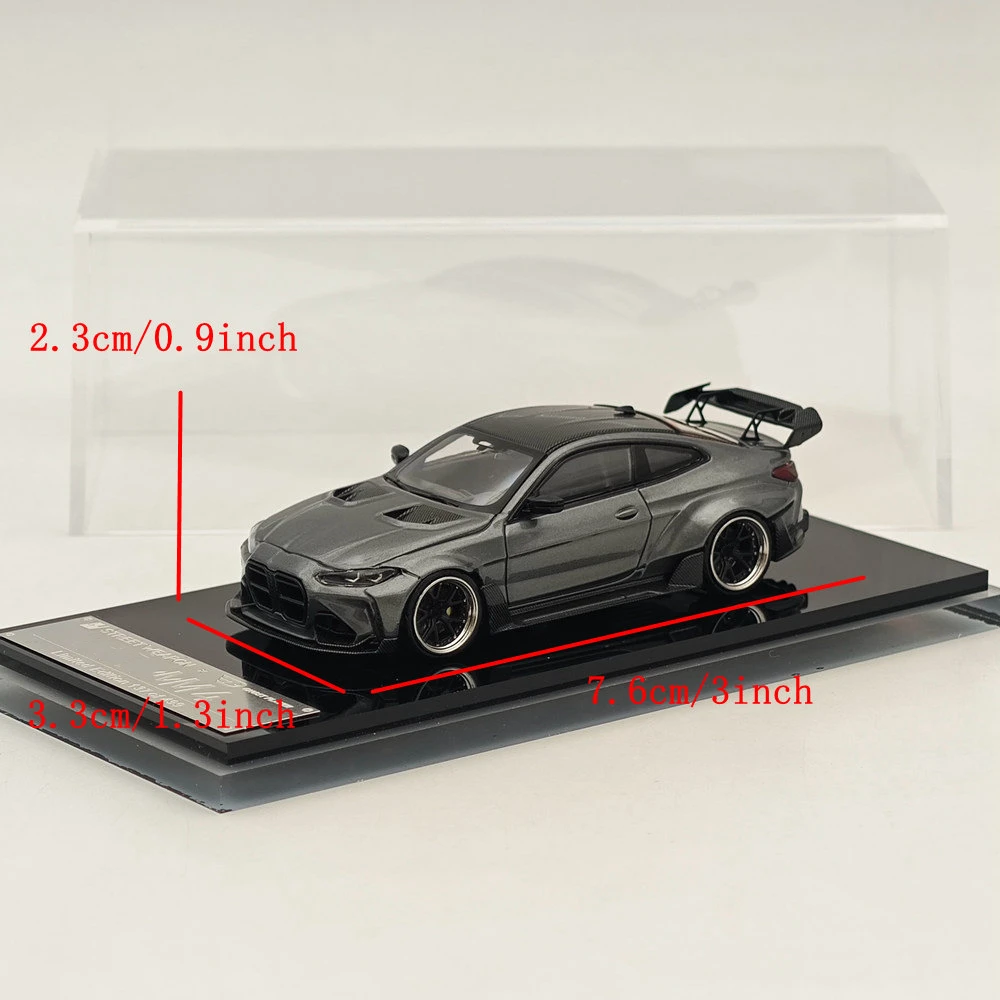 SW 1:64 G82 M4 Gray ADRO BODY KIT Coupe Sports Model Diecast Metal Car Limited Collection Auto Toys Gift