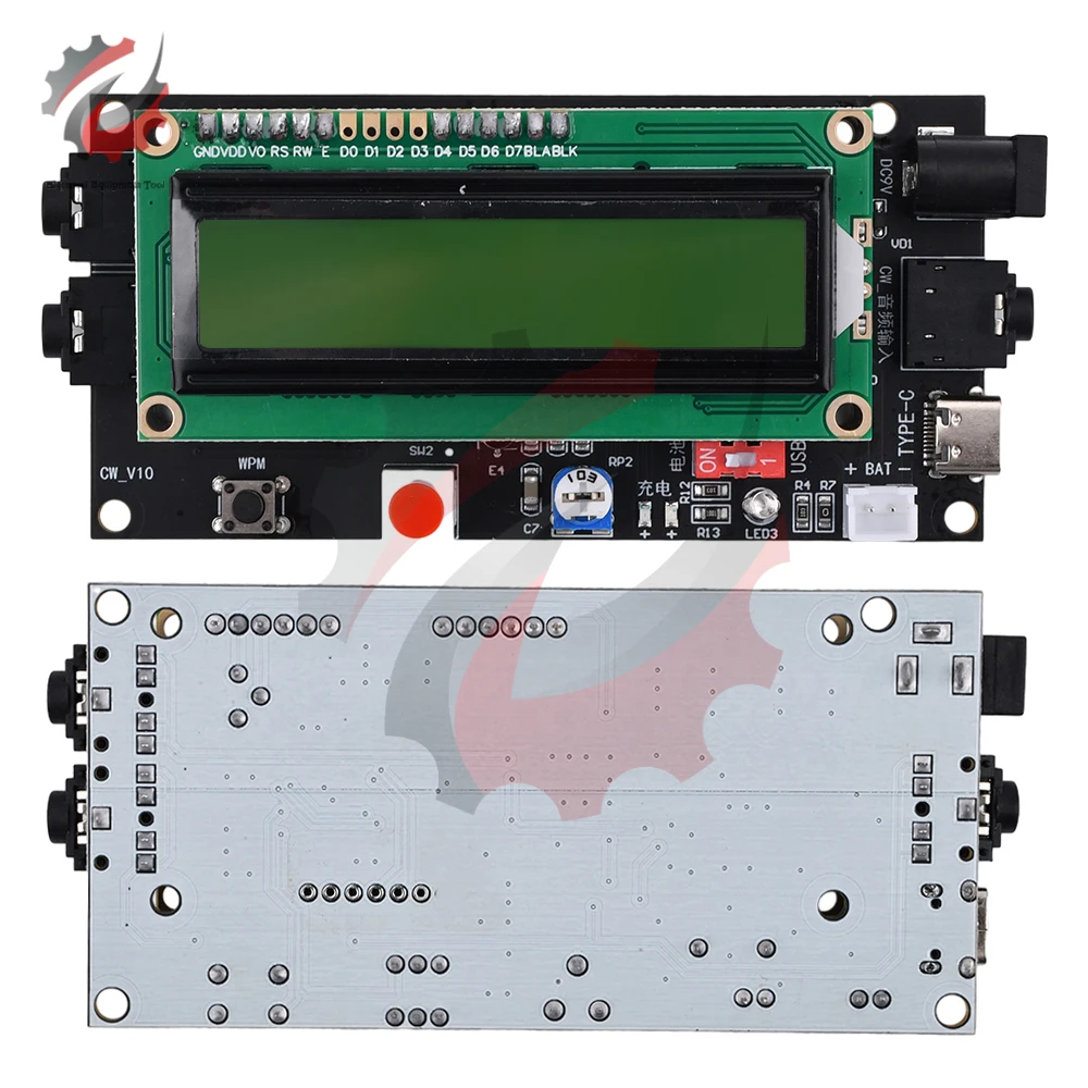 DC5-12V 500mA Radio Morse Code Decoder Morse Code Reader Morse Code Translator Ham Radio LCD1602 Display Screen