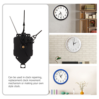 1 Set Quartz Clock Movement Replacement Long Shaft Operated Mechanism Kit With Hands For Diy Repair Works