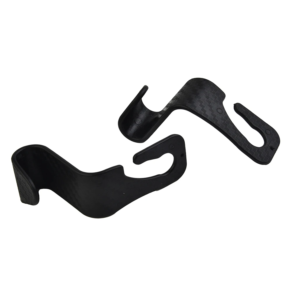 

Car Interiors Hook 2pcs ABS Accessories Carbon Fiber Universal Headrest Hooks Plastic Bags Seat Organizer Hanger