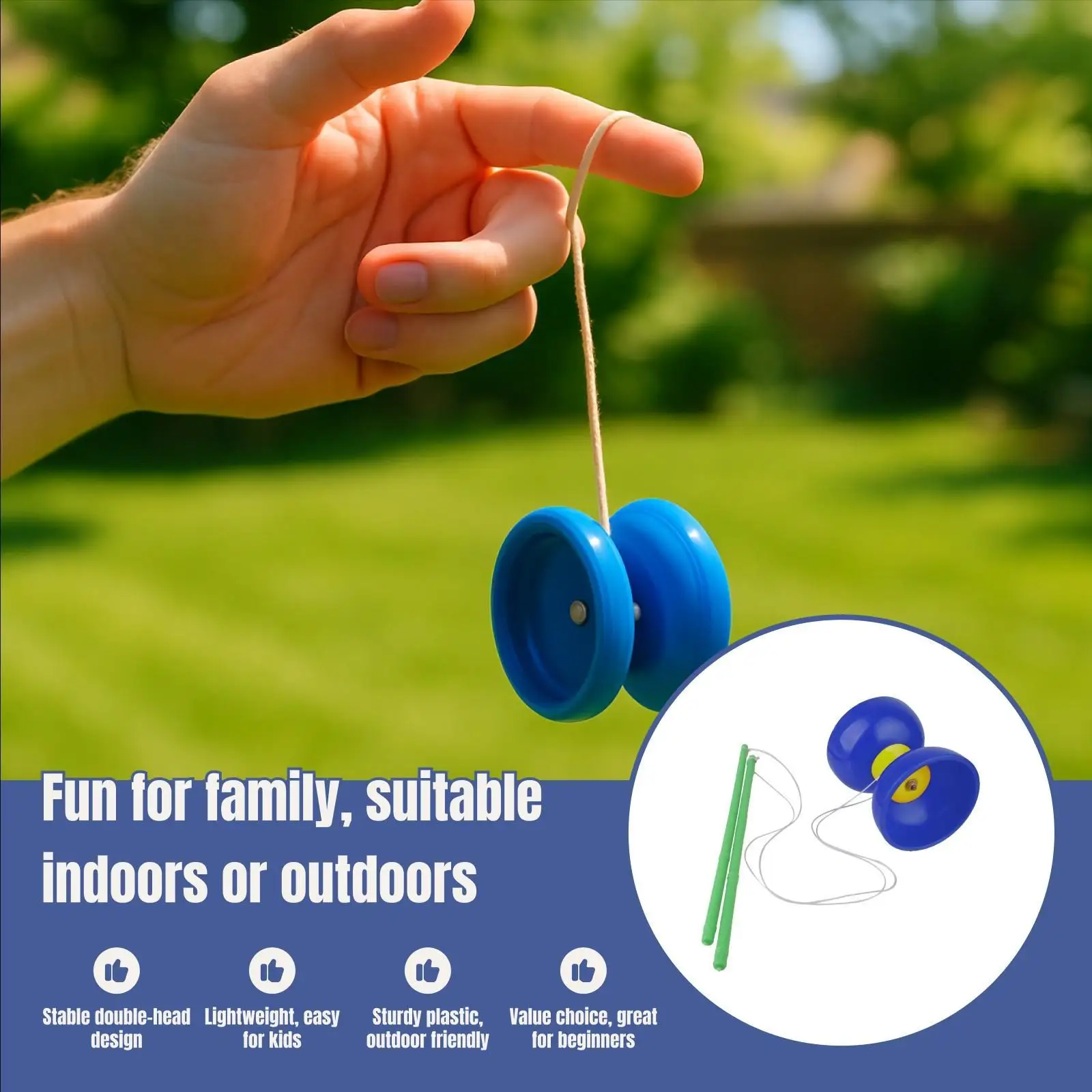 Juggling Diablos Set with Bearing Handsticks Professional Diabolo String for Family Game and Party