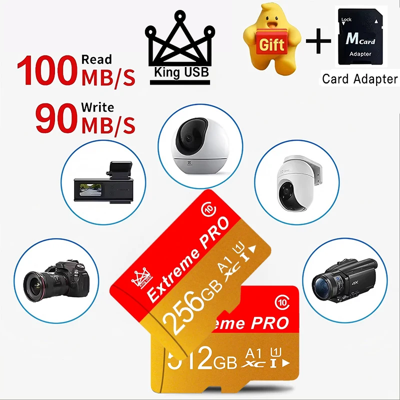 Flash Uhs-i 32-64-128-256-512gb Drone Class Camera Memory Card Premium Durable Fast Reliable High Quality U3 Class 10 High Speed