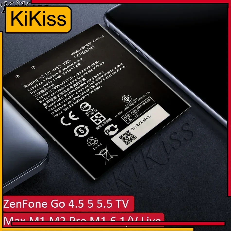 B11P1428 Battery for ASUS ZenFone Go 4.5 5 5.5 TV/Max M1 M2 Pro M1 6.1/V Live ZB450KL X009DB ZB452KG ZE620KL Mobile Phone