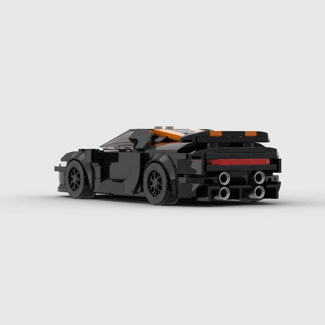 MOC Chiron Style Super Sports Hypercar 344PCS 8 Stud Wide Small Bricks Building Blocks Model Speed Series Assembly Toy Gift view 4