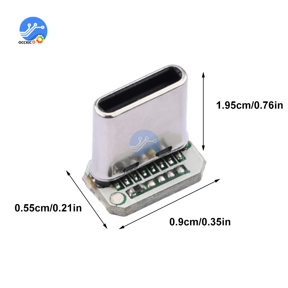 1/5/10 pcs USB 3.1 Type C Vertical Patch Board 16pin 4 Welding Wire Data Band PCB USB Board Male Head 16P Usb C Connector