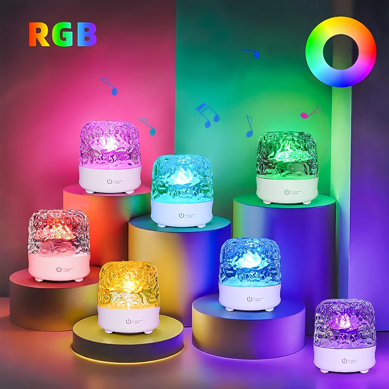 

Remote Controfor Home Outdoor Party Decor Bedroom Multicolored Dynamic Water Ripple Wave Light Projector with Speaker