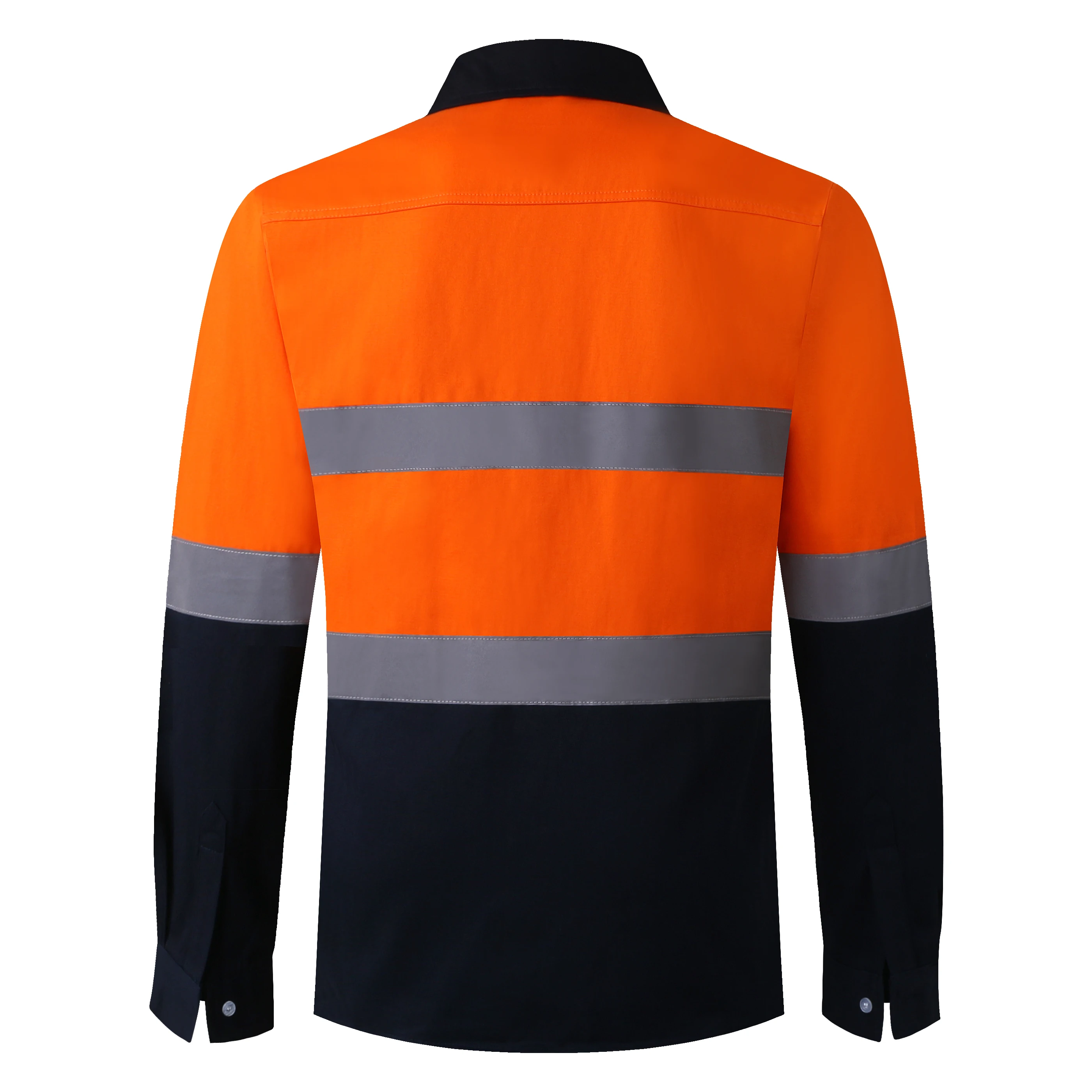 Hi Vis Shirts Safety Workwear 100% Cotton Reflective Long Sleeve