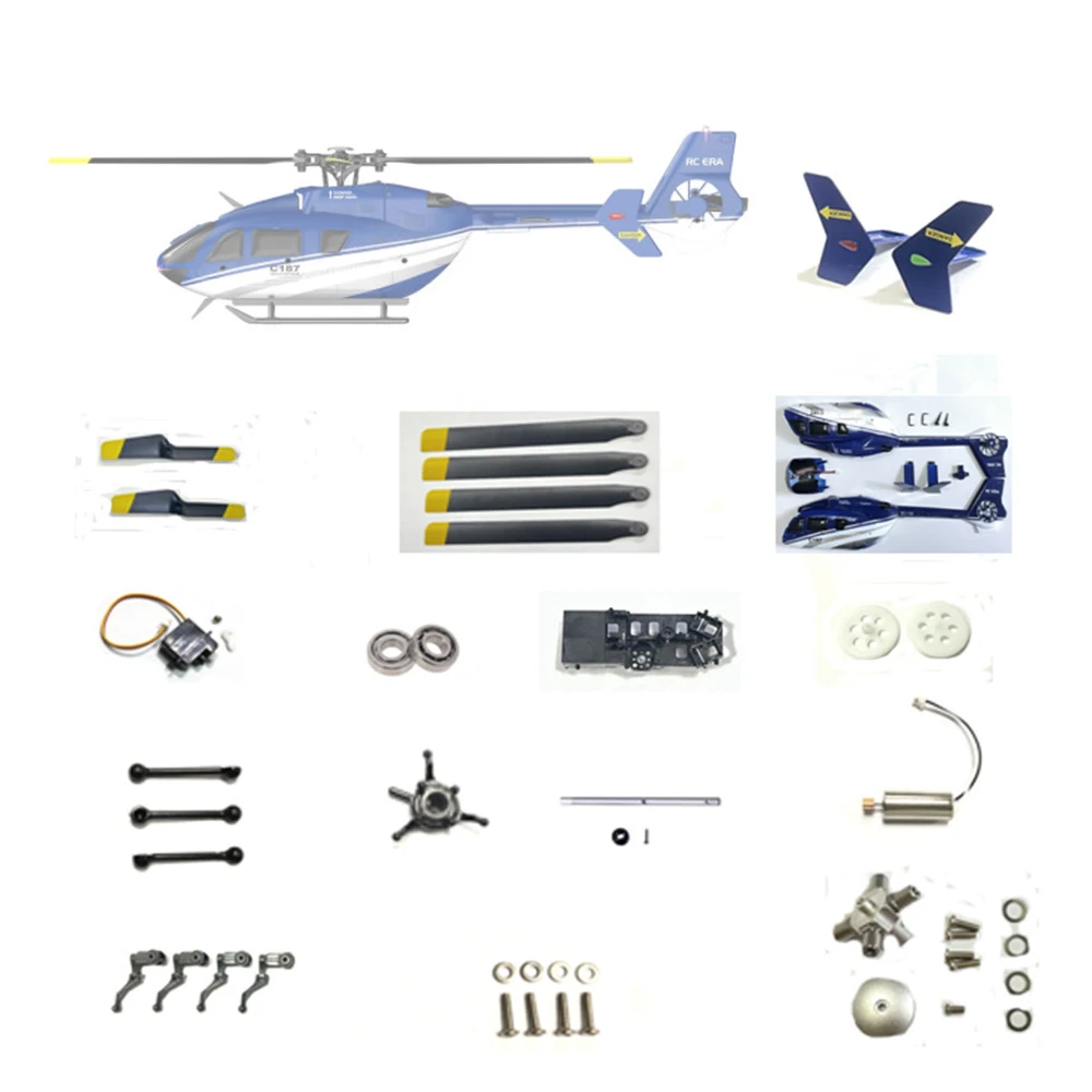 RC EAR C187 EC135 Proportion RC Helicopter Casing Blades Screwset Tail Motor Parts