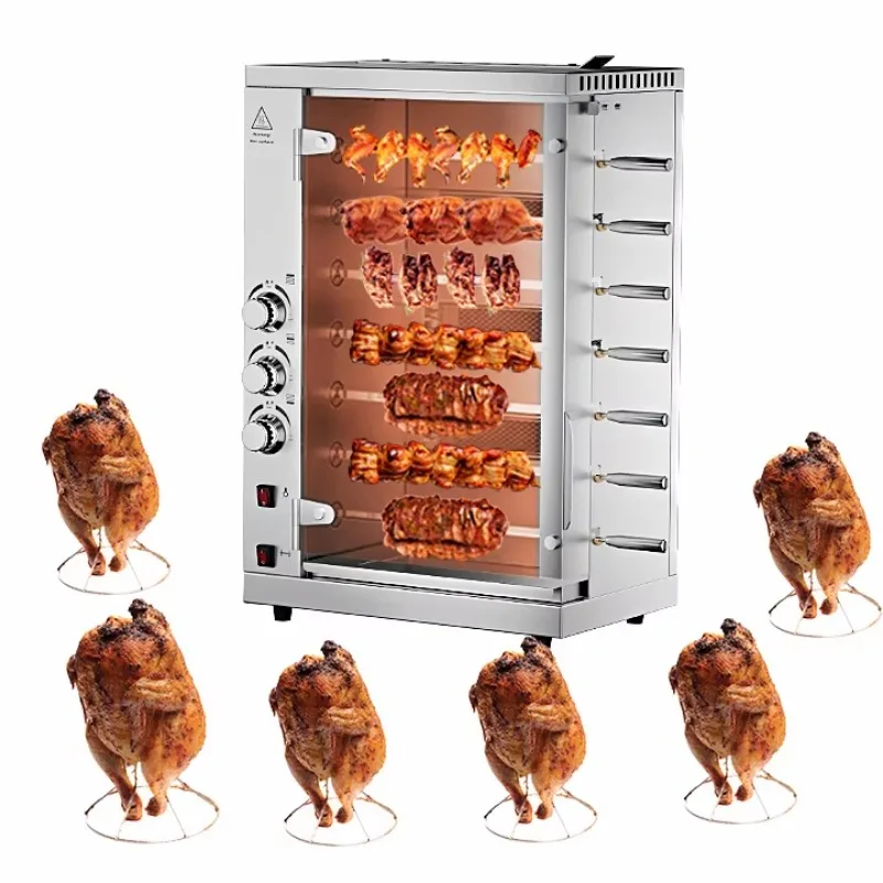 

Commercial Restaurant Chicken Rotary Rotisseries Chicken Oven BBQ Gas Rotisserie Large Capacity Grill Chicken Machine
