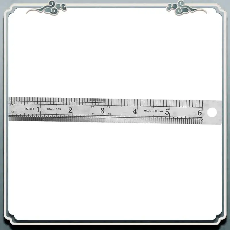 AC76-6Pcs 15Cm 6 Inch Stainless Metal Ruler Measuring Tool