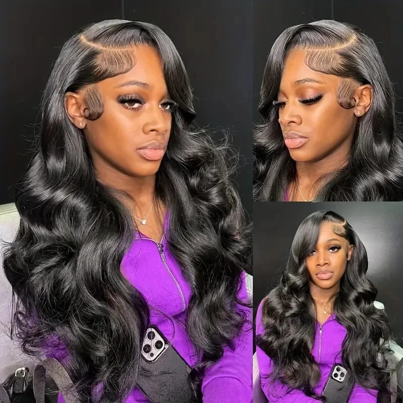 HAIRTIME 13x4 HD Lace Frontal Wig Body Wave Human Hair Pre Cut Wigs For Black Women 30 32 Inch Body Wave Lace Front Wigs