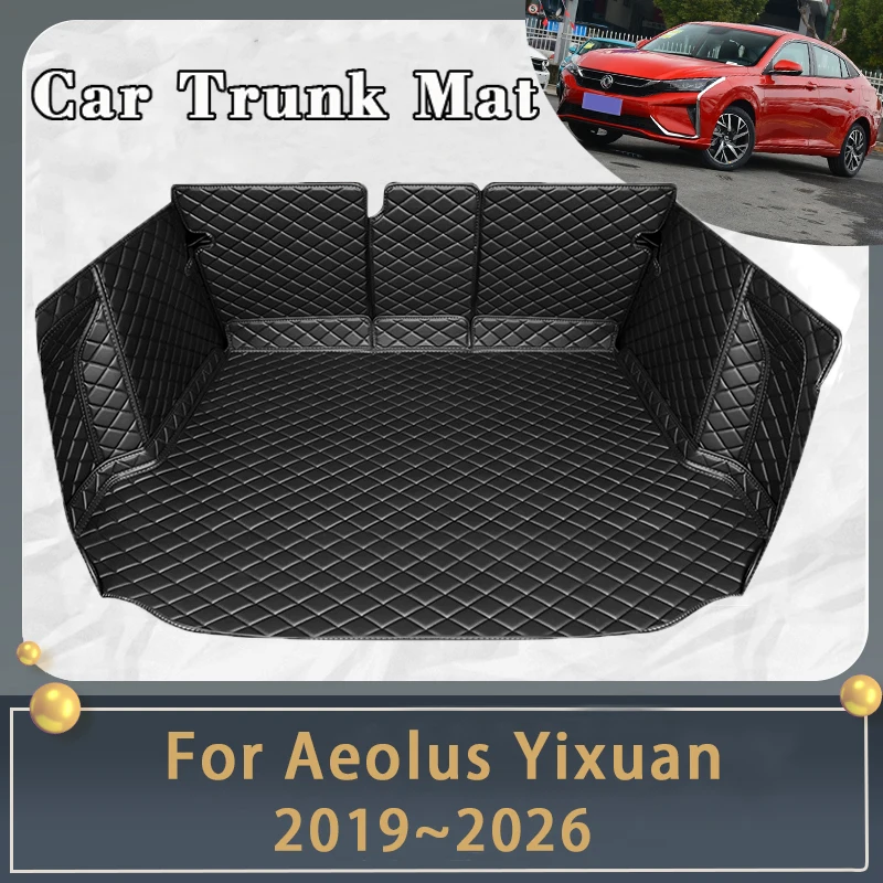 

For Aeolus Yixuan Shine Fengshen D53 2019~2026 Car Rear Trunk Mats Leather Storage Pad Carpets Cargo Covers Auto Accessories