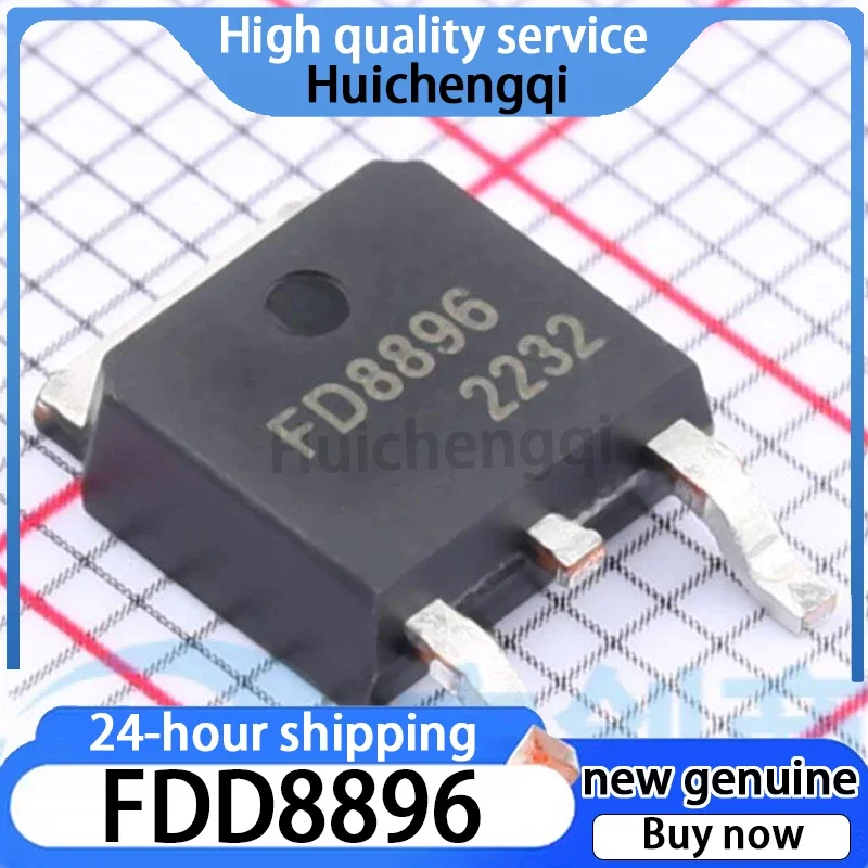 10PCS FDD8896 TO-252 N-channel MOSFET 30V 94A Field Effect Transistor (MOSFET)