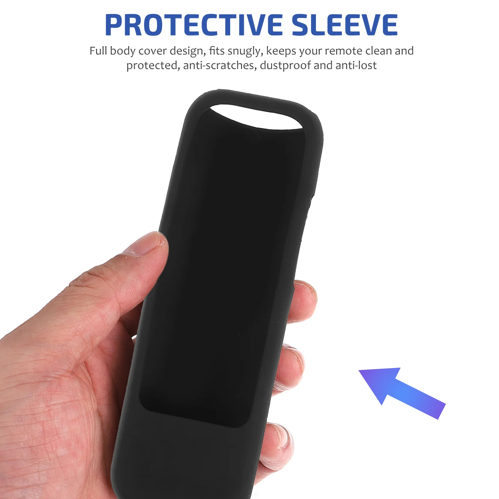 

2pcs Control Case Shockproof Anti-fall Cover for Remote Black Blue Silicone Bumper Remote Control Shell Accessory
