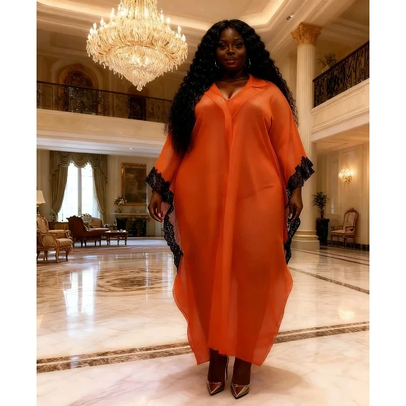 

2025 Elegant African Party Evening Dresses for Women African 3/4 Sleeve Plus Size Long Maxi Dress Gowns Dashiki Africa Clothing