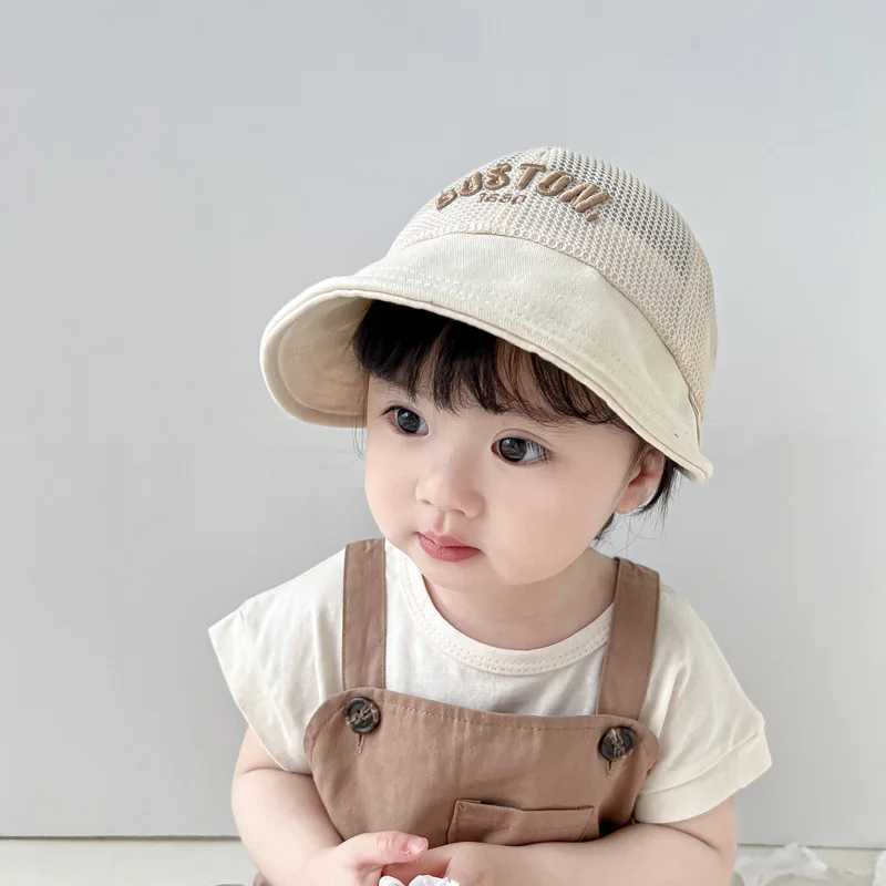 New Summer Baby Sun Hats Toddler Kids Travel Baseball Cap Boys Visor Cap Outdoor Mesh Child Girls Sunscreen Cap