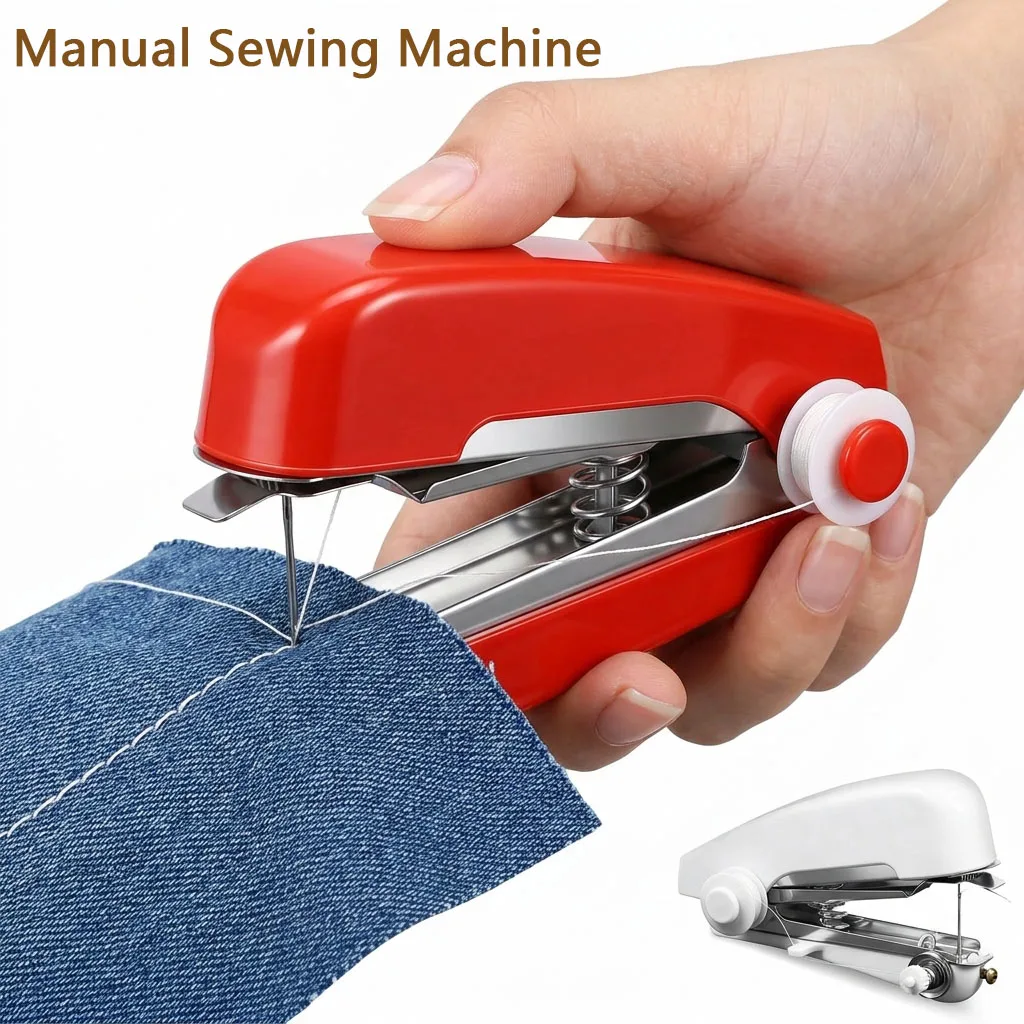 Machine à coudre manuelle portable, outil de couture à main, accessoire de couture rapide pour la maison, le bricolage, les vêtements, l'artisanat et la broderie