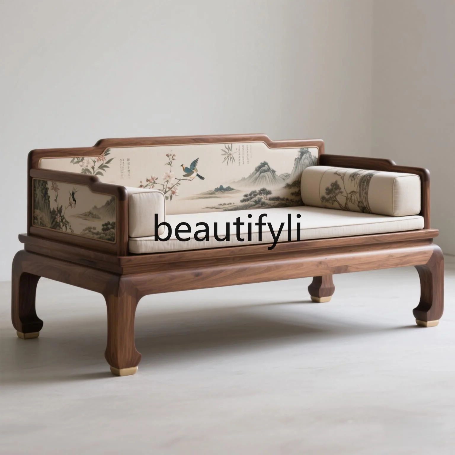 

Medieval Arhat bed sofa Zen walnut living room sofa Ming-style Arhat couch high-end customization