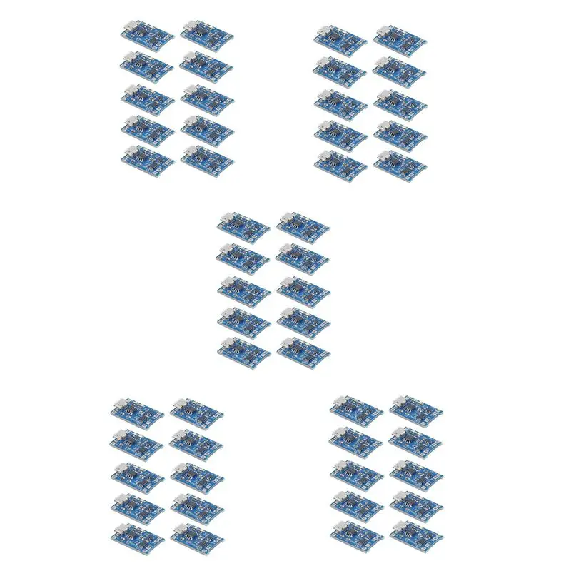 Stylish-20Pcs TP4056 Charging Module With Battery Protection 18650 BMS 5V Micro-USB 1A 186 50 Lithium Battery Charging Board