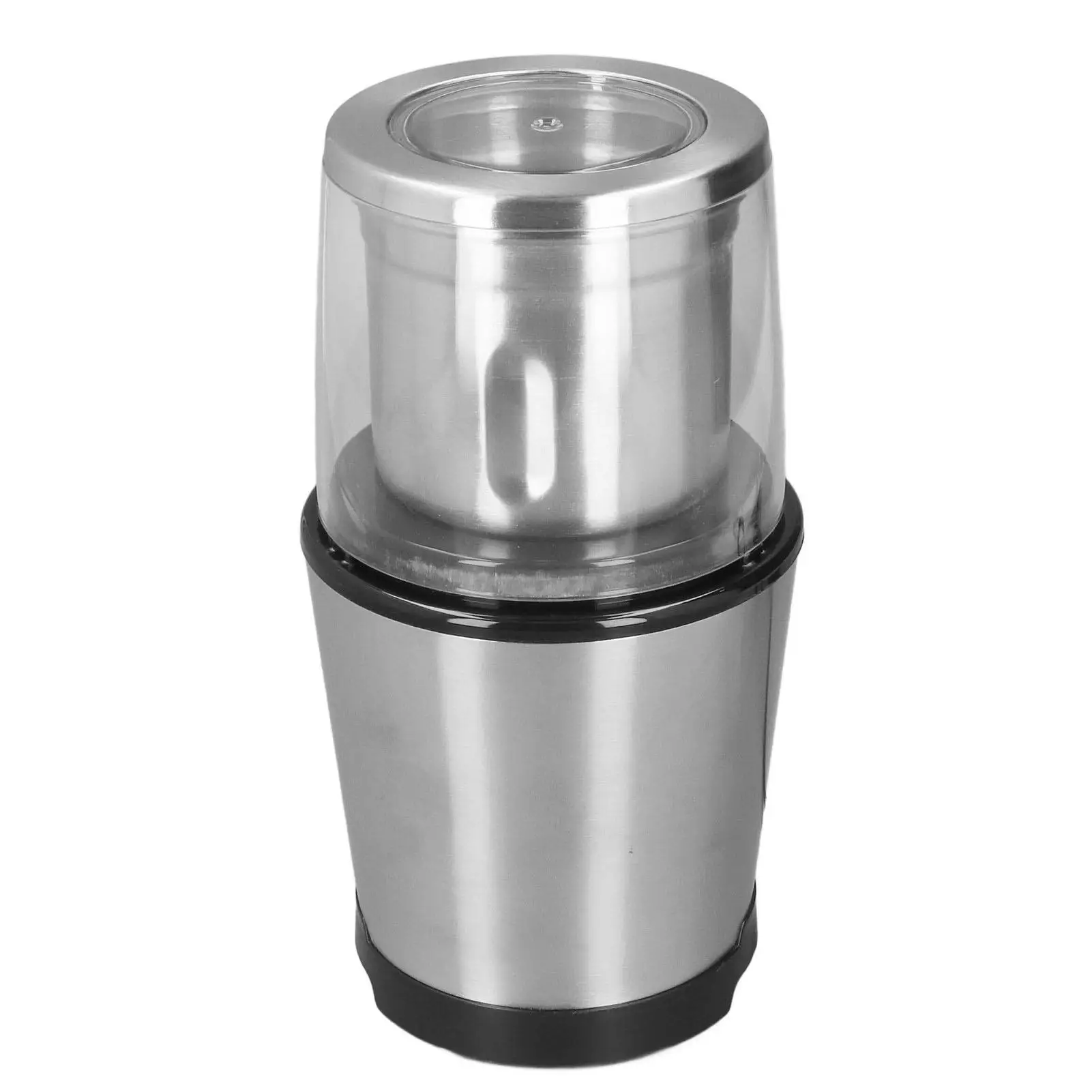 Portable Stainless Steel Coffee Bean Grinder with Button Control - Sleek Design for Home & for office Use