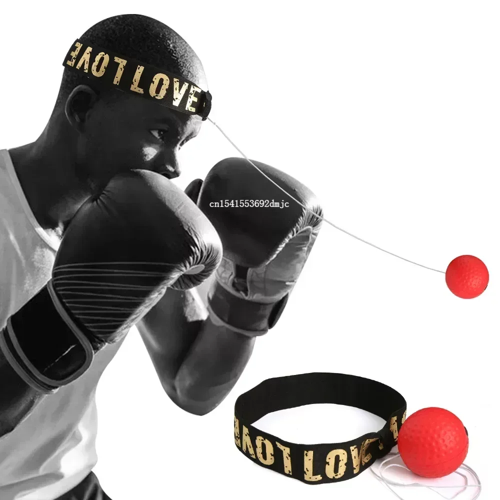 Balle de frappe montée sur la tête en PU pour entraînement, réaction œil-main, sac de sable, fitness, équipement de boxe, MMA, Sanda, vitesse,