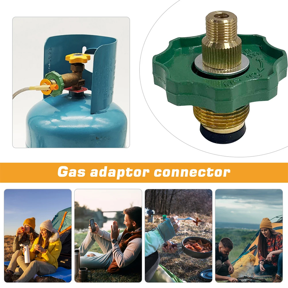 LPG Tank Connector Practical Liquefied Gas Cylinder Conversion Head Adapter Zinc Alloy Camping Stove Accessories