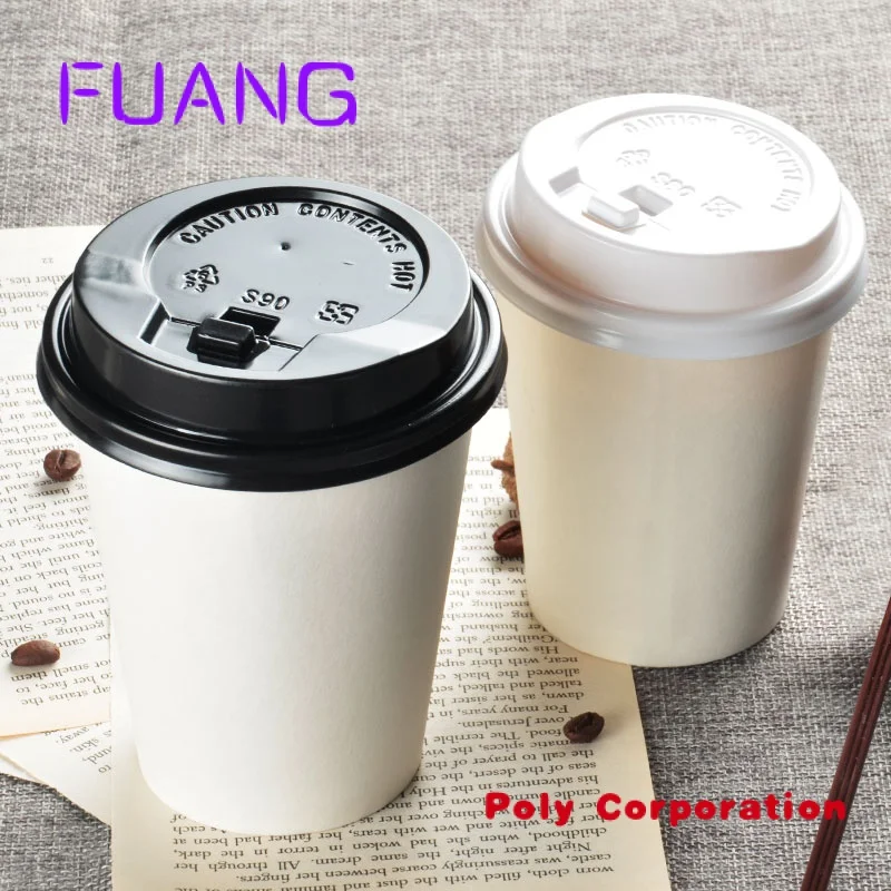 Custom  8 oz Disposable White Single Wall Coffee Cup Custom Logo Paper Cup Eco Friendly Takeaway Hot Coffee Paper Cup