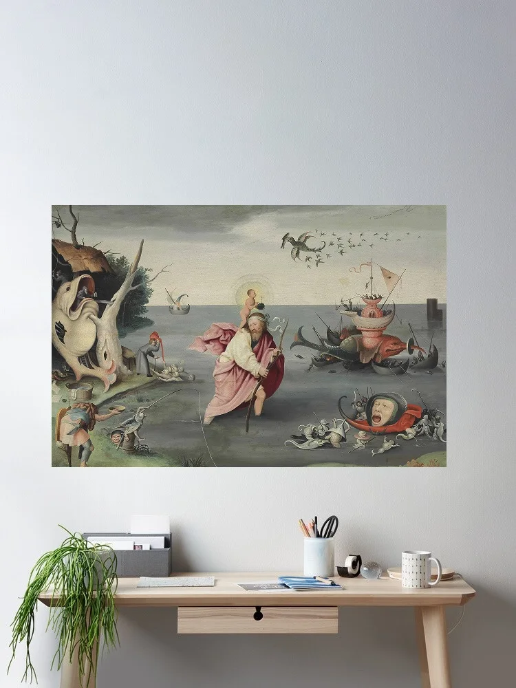 follower of Hieronymus Bosch, Art Print Canvas Poster, Living Room Decor, Home Wall Picture