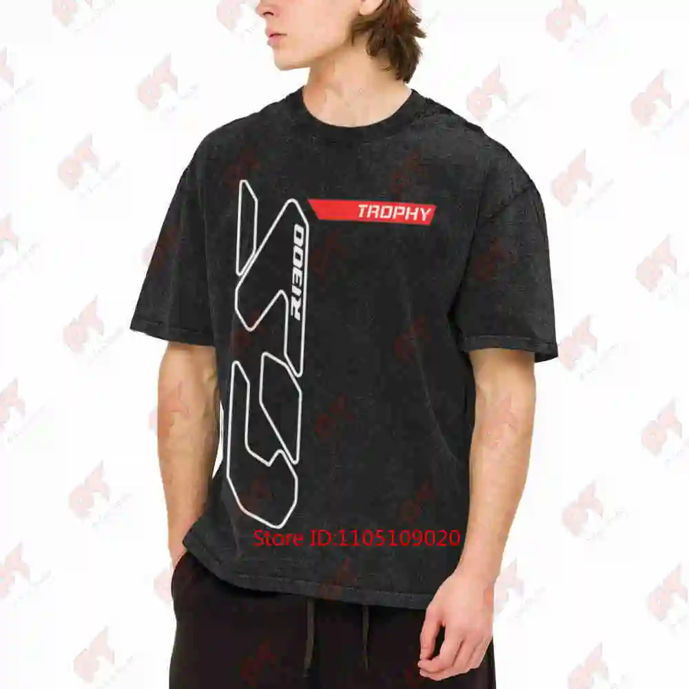 R 1300 GS Triple Logo Vintage Washed Tee Pure Cotton T-Shirt