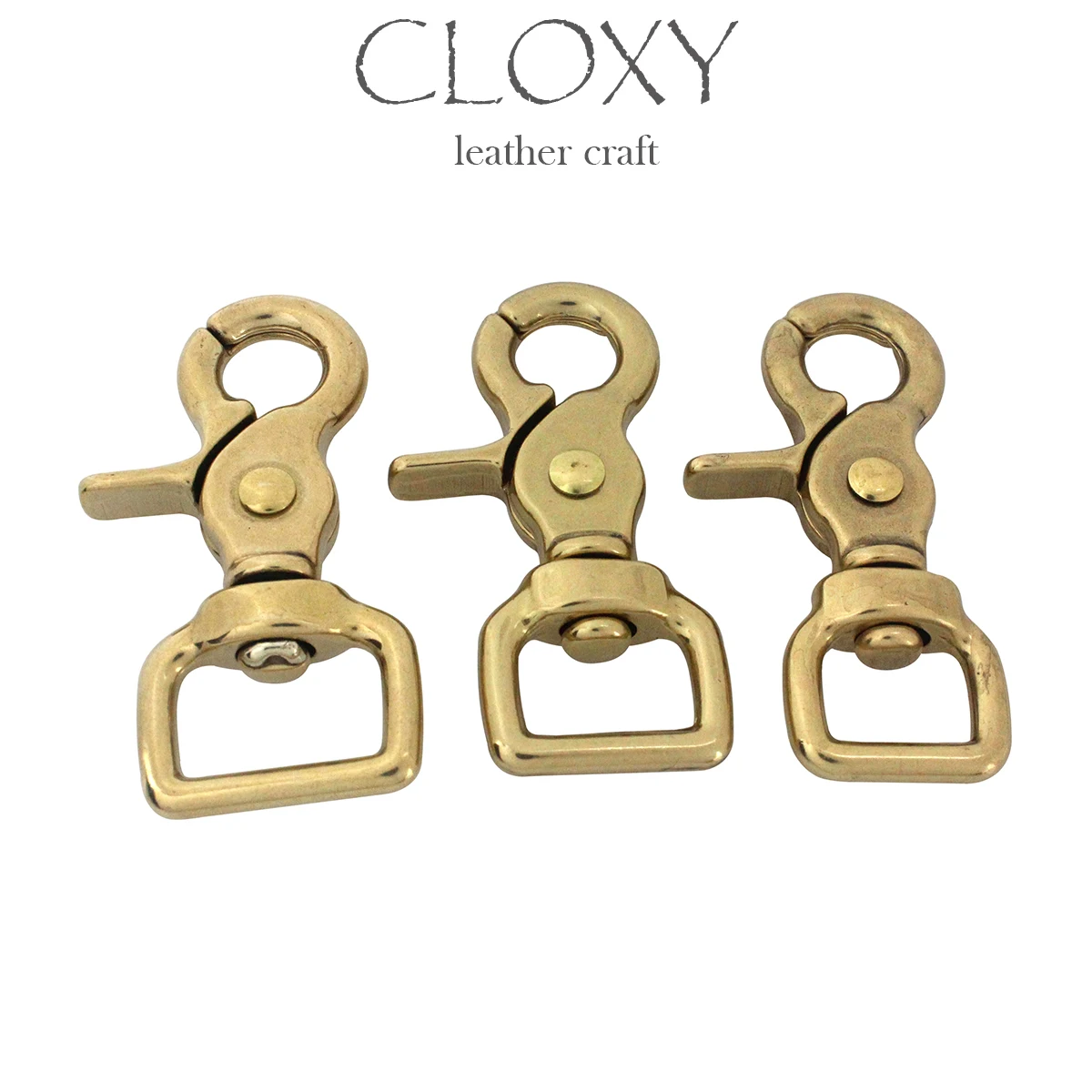 4 Pcs Brass Snap Hook Swivel Eye Lobster Claw Clasps Trigger Clip for Leather Craft Bag Purse Strap Belt Webbing Pet Leash Rope