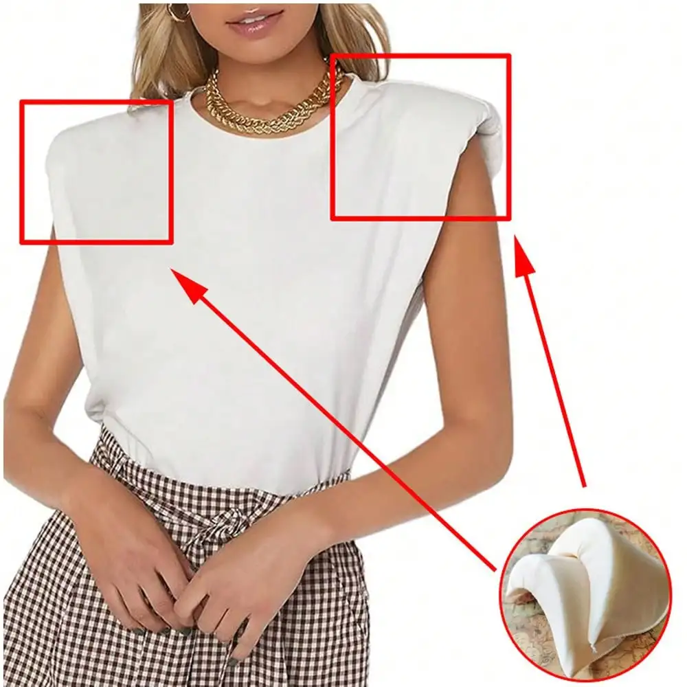 2/4 Stück verdickte 35-mm-Schulterpolster zum Nähen von DIY-Jacken, Hochzeitskleidern, T-Shirts und mehr – Detail 6