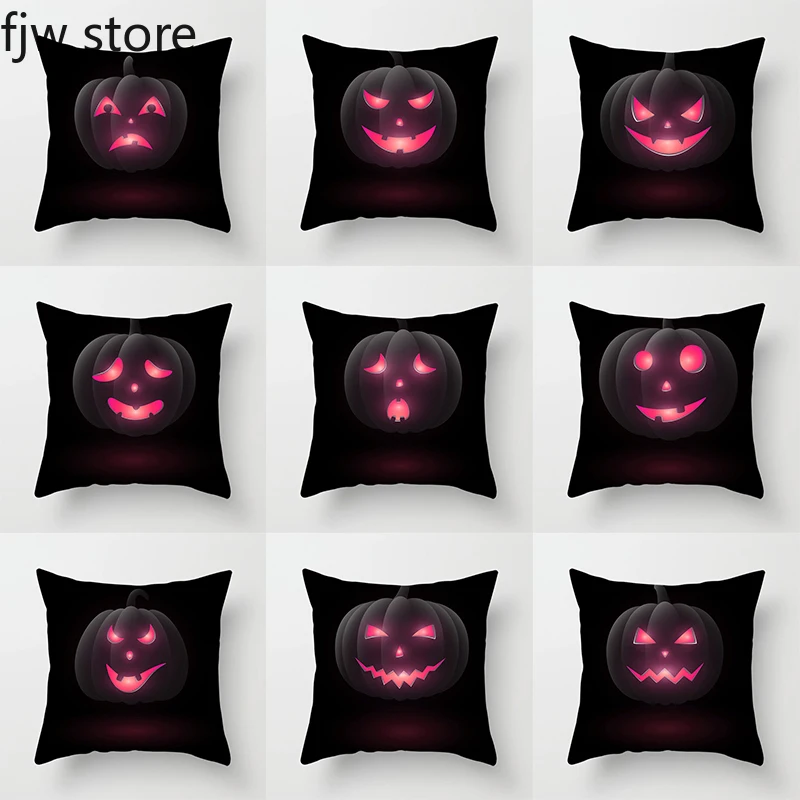 

Halloween Decorative Pillowcase Party Decoration Pumpkin Ghost Face Living Room Sofa Cushion Cover Bedroom Home Decor