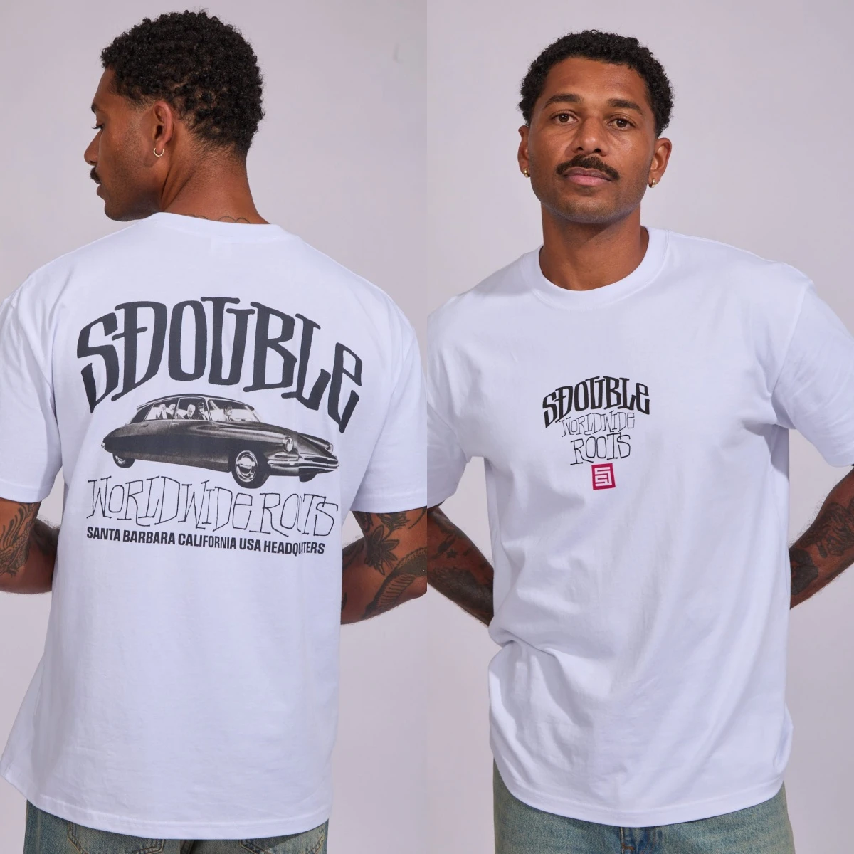 Combo Platter DOUBLE Skateboard Surfing Street Trend Brand T-Shirt Cotton Graphic Tee Men Women Summer Streetwear